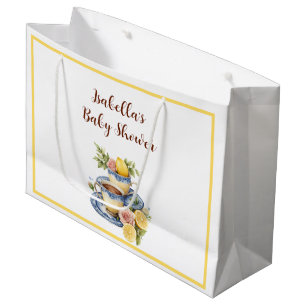 Lemon Teacup Baby Shower Gift Favor Bag