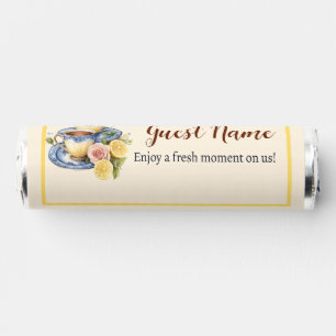 Lemon Teacup Tea Party Personalized Guest Name Breath Savers® Mints