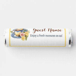 Lemon Teacup Tea Party Personalized Guest Name Breath Savers® Mints