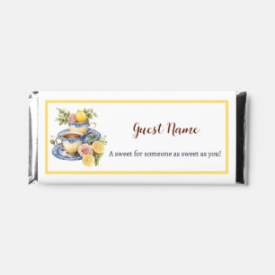 Lemon Teacup Tea Party Personalized Guest Name Hershey Bar Favors