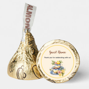 Lemon Teacup Tea Party Personalized Guest Name Hershey®'s Kisses®