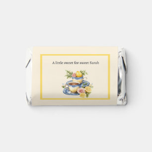 Lemon Teacup Tea Party Personalized Guest Name Hershey's Miniatures
