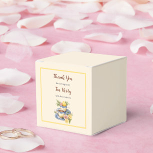 Lemon Teacup Tea Party Thank You Favor Box