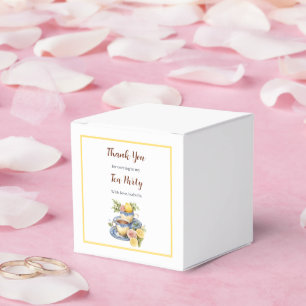 Lemon Teacup Tea Party Thank You Favor Box