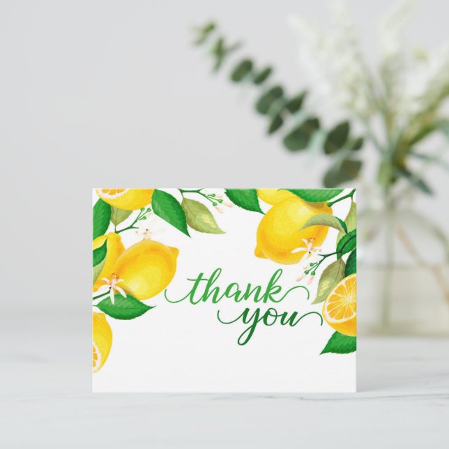 Lemon Thank you Card (Standing Front)
