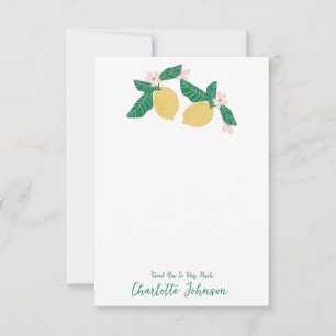 Lemon Thank You Card