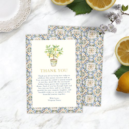 Lemon Thank You Cards