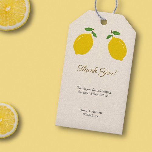 Lemon Thank You Gift Tags