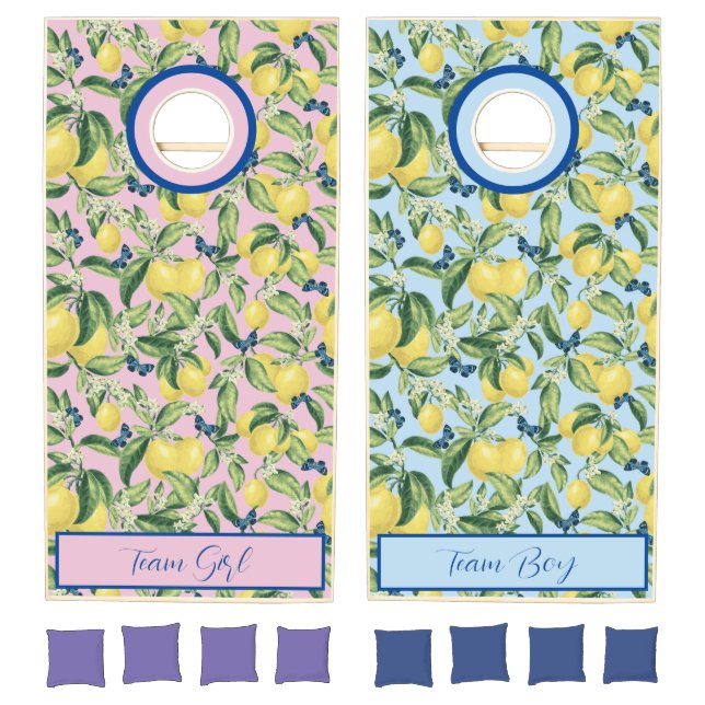 Lemon Theme Baby Shower Cornhole Set (Set)