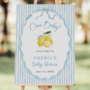 Lemon Theme Baby Shower Welcome Sign