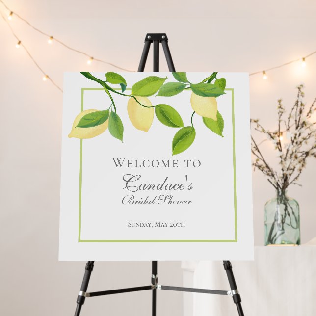 Lemon Theme Bridal Shower Sign (In Situ (Stand))