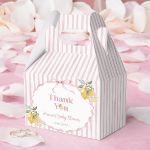 Lemon Theme Girl Baby Shower Favor Boxes