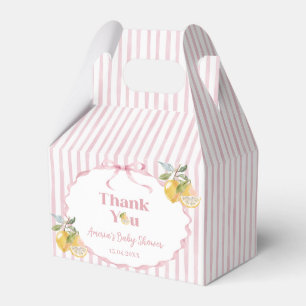 Lemon Theme Girl Baby Shower Favor Boxes