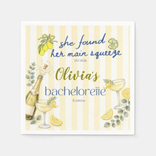 lemon theme she found her main squeeze custom napkins
