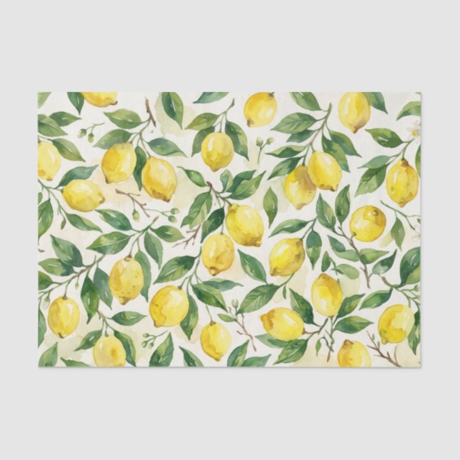 Lemon theme tissue paper (Front)