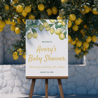Lemon Themed Baby Shower Welcome Sign