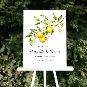 Lemon Themed Bridal Shower Brunch Welcome Sign