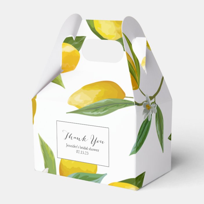 Lemon themed bridal shower favor favor box Zazzle