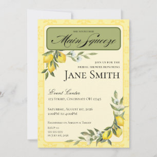 Lemon Themed Bridal Shower Invitation