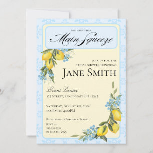 Lemon Themed Bridal Shower Invitation