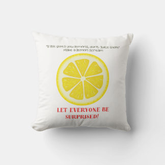 lemon throw pillow