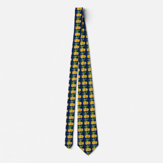 LEMON TIE DARK BLUE BACKGROUND