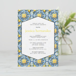 Lemon Tile Bridal Shower Invitation
