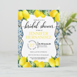 Lemon Tile Bridal Shower Invitation
