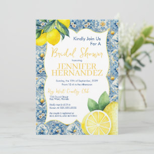 Lemon Tile Bridal Shower Invitation