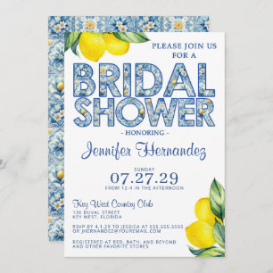Lemon Tile Bridal Shower Invitation