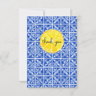 Lemon & Tile Thank you card