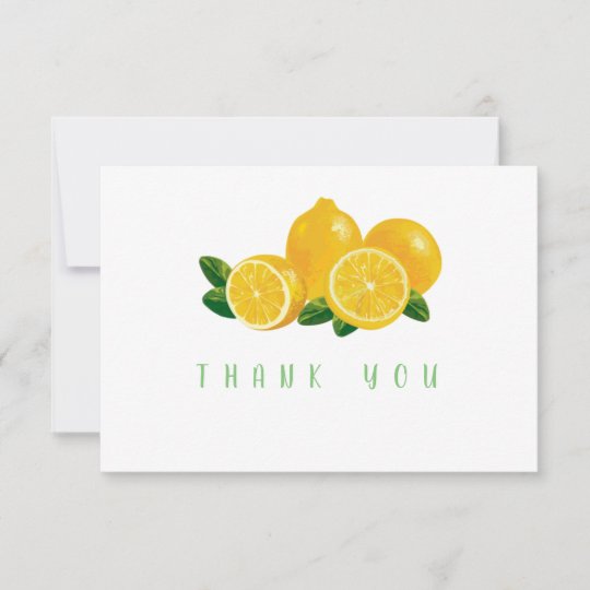 Lemon-Time "Thank You" Card | Zazzle.com