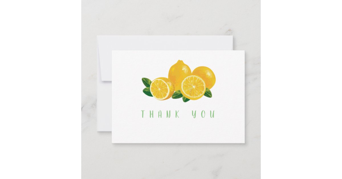 LemonTime "Thank You" Card Zazzle