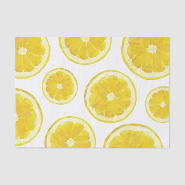 Lemon tissue paper, yellow fresh fruit slice paper (Front)