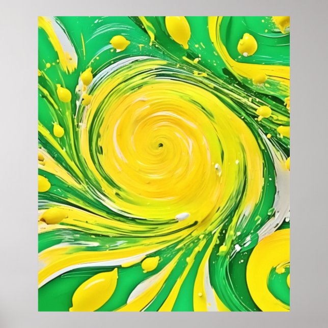 Lemon Tornado Design Poster (Front)