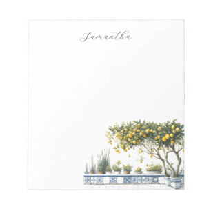 Lemon Tree Amalfi Tile Terrace Notepad