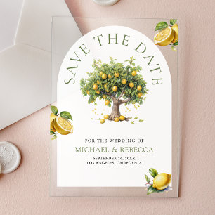 Lemon Tree Arch Wedding Save the Date