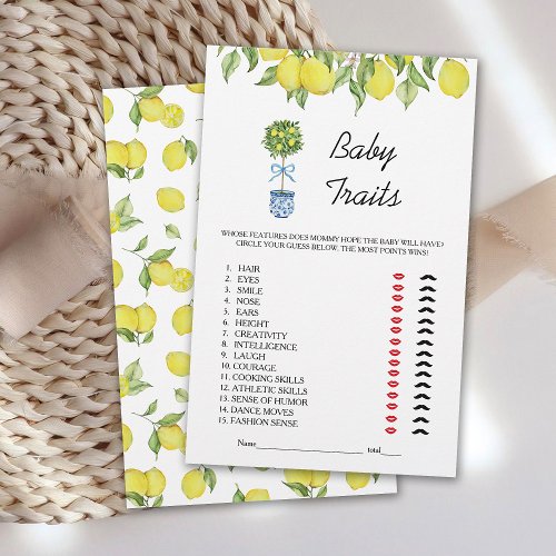 Lemon Tree Baby Traits Game