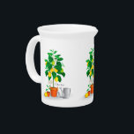 Lemon Tree Beverage Pitcher<br><div class="desc">A Fun Lemon Tree Designed Porcelain Pitcher For A Cold Lemonade Drink</div>
