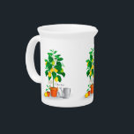 Lemon Tree Beverage Pitcher<br><div class="desc">A Fun Lemon Tree Designed Porcelain Pitcher For A Cold Lemonade Drink</div>