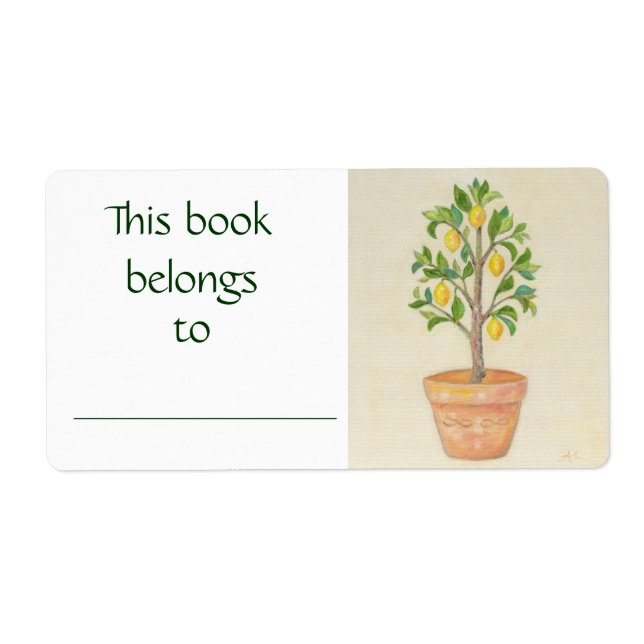 Lemon Tree book label (Front)