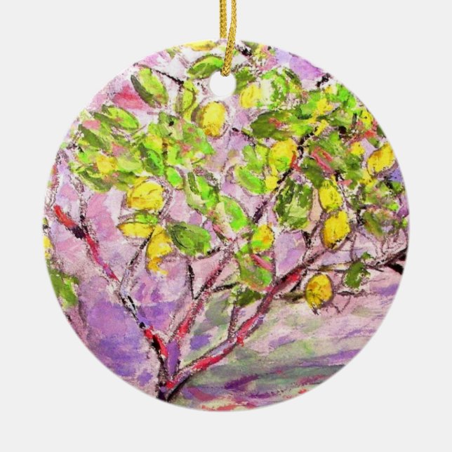 lemon tree ceramic ornament (Front)