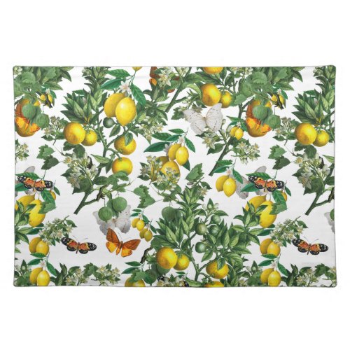 Lemon tree design cloth placemat