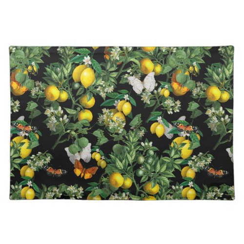 Lemon tree design cloth placemat