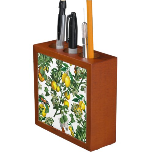 Lemon tree design desk organizer