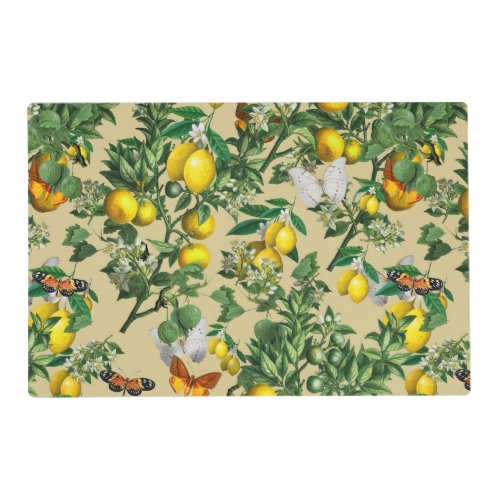 Lemon tree design placemat