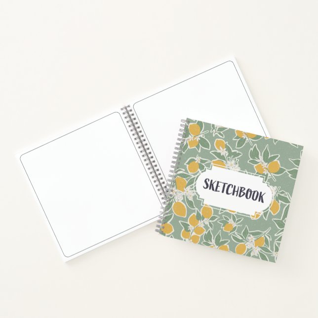 Lemon tree - grass Sketchbook Notebook (Inside)