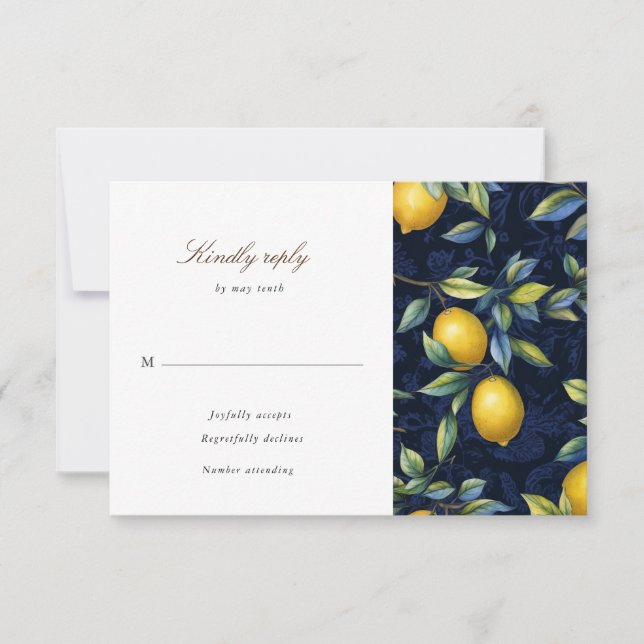 Lemon Tree Italy Destination RSVP Response Card (Front)