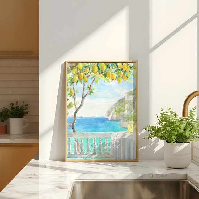 Lemon Tree Lemonade Terrace Sea Nature Scene Poster (Creator Uploaded)