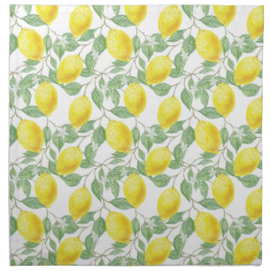 Lemon Tree Pattern Cloth Napkin